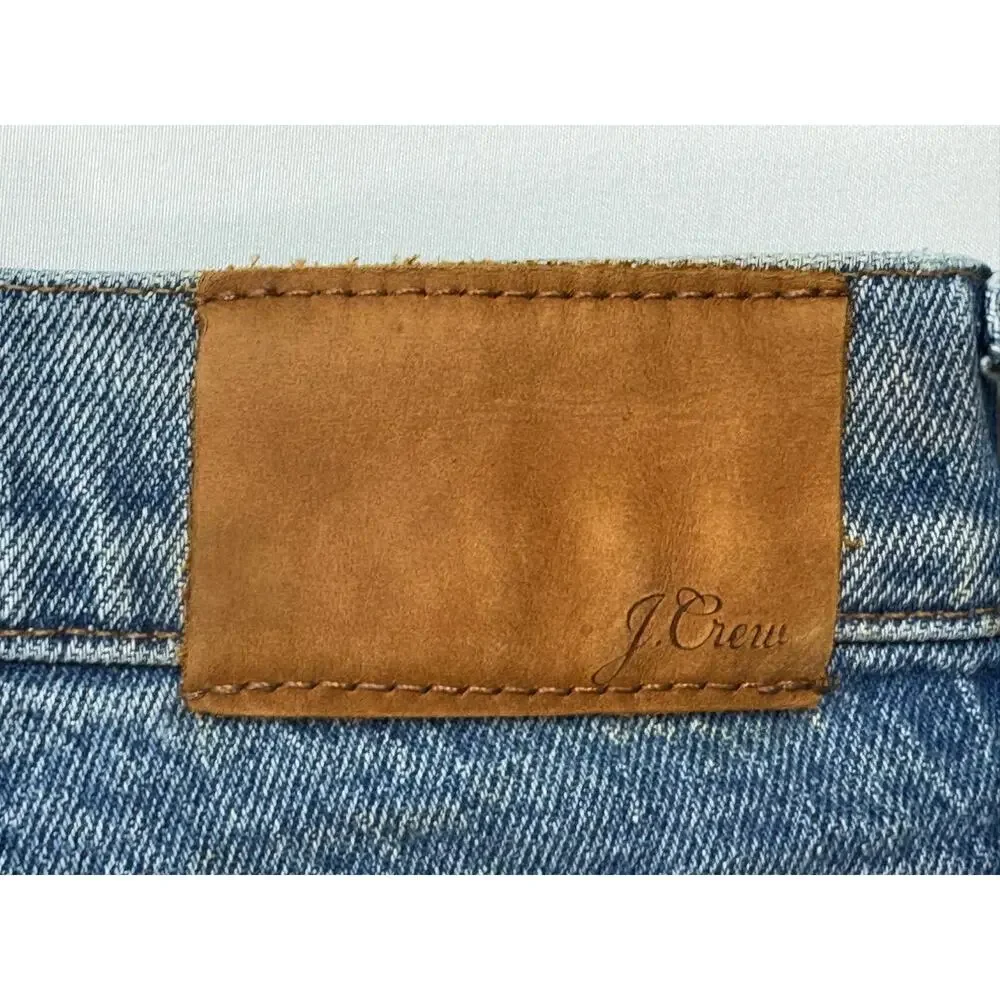J.Crew‎ Women's Distressed Demi Boot Crop Blue Denim Jeans - Size 30x25*